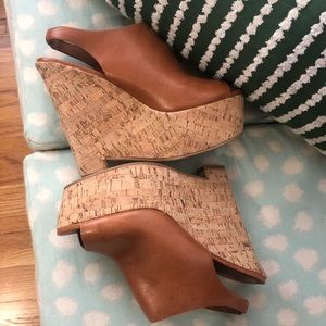 Elizabeth and James Leather Wedges